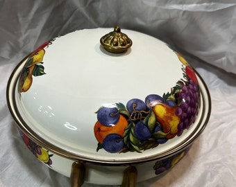 New 13” Enamel on Steel Covered Cornucopia Buffet Server