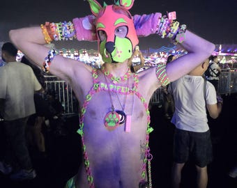 3D Printed Cuban Chain Harness with matching Padlocks