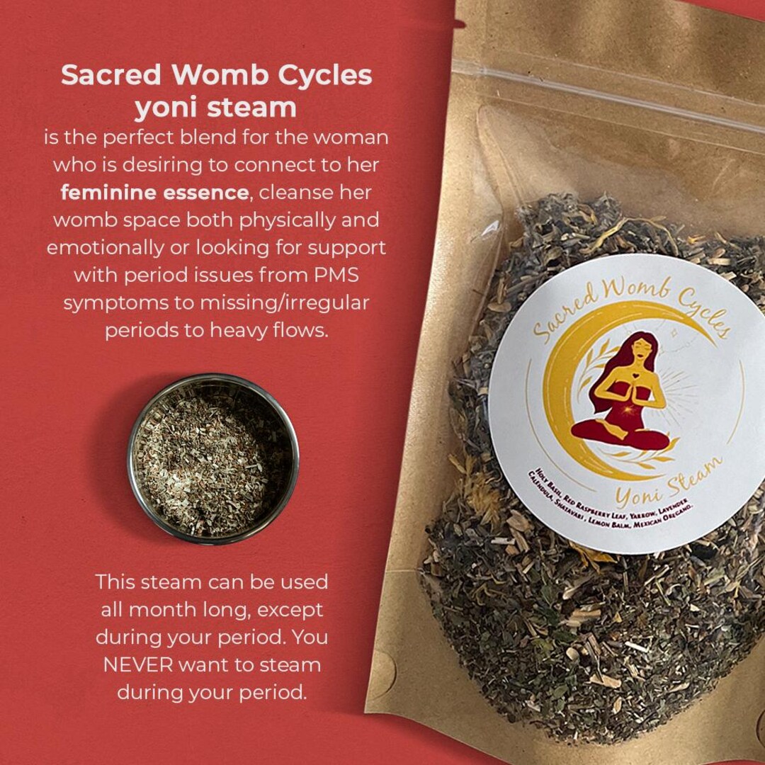 Sacred Womb Yoni Steam | Herbal Blend for Feminine Ritual & Cycle ...