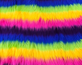 Baja Rainbow Faux Fur