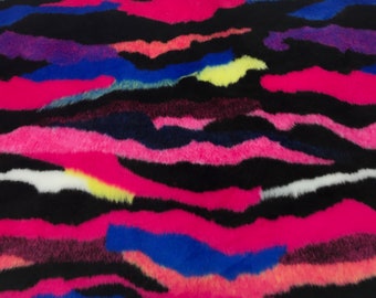 Rainbow Wave Faux Fur