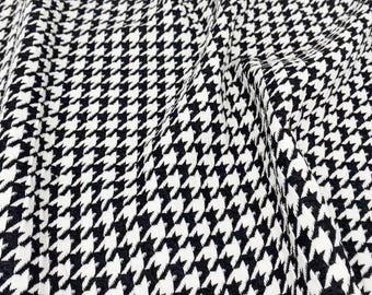 Houndstooth Jacquard Sweater Knit