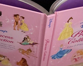 Disney Princess Collection - Love & Friendship Stories...1999 First Edition...Pink Hardcover... Gold-Edged Pages...Pristine Collector's Book