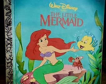 Disney Little Mermaid...Little Golden Book 1991-1992...Hardcover...Vintage