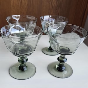 Vintage Lenox Pale Antique Green Champagne Sherbet Coupes Glasses, Stemware, Set of Two, MCM, Coquette, St Patrick&#39;s Day, Easter, Spring