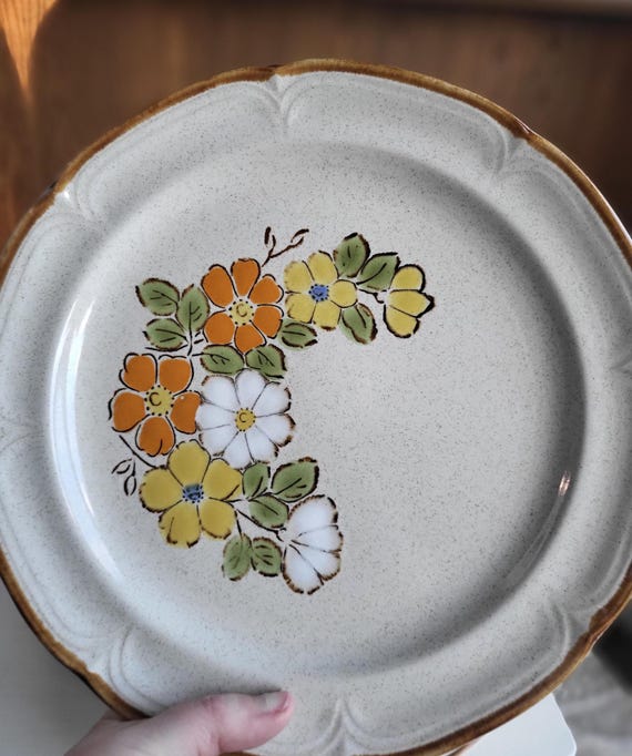 Vintage 1970s, Baroque Spring Garden, Handpainted Hearthside