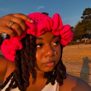 Crochet Ruffle Bucket Hat | Ruffled Hat | Summer/ Winter Bucket Hat| 100% Handmade Ruffle Hat | Solid Color Ruffled Bucket Hats