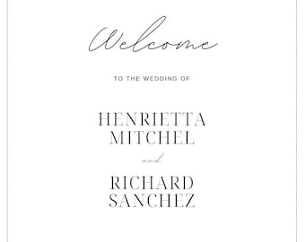 Cartello di benvenuto per matrimonio - PERSONALIZZABILE