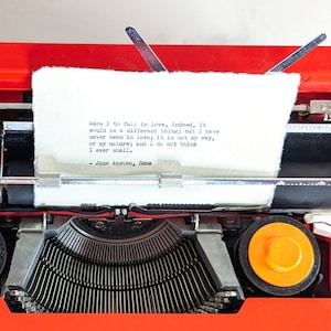 Custom typewriter print A6 cotton paper, horizontal, typed custom quote print custom text print poem print, poetry print