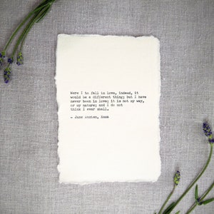 Custom typewriter print A6 cotton paper, vertical, typed custom poem print, custom text print quote print, poetry print