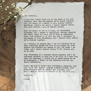 Custom poetry print on A5 cotton paper, hand typed typewriter print, quote print, poetry gift, poem art, poem print