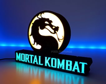Lámpara LED RGB Mortal Kombat, Caja de luz MK
