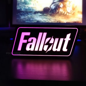 Fallout RGB LED Lamp, Fallout Light Box - Etsy