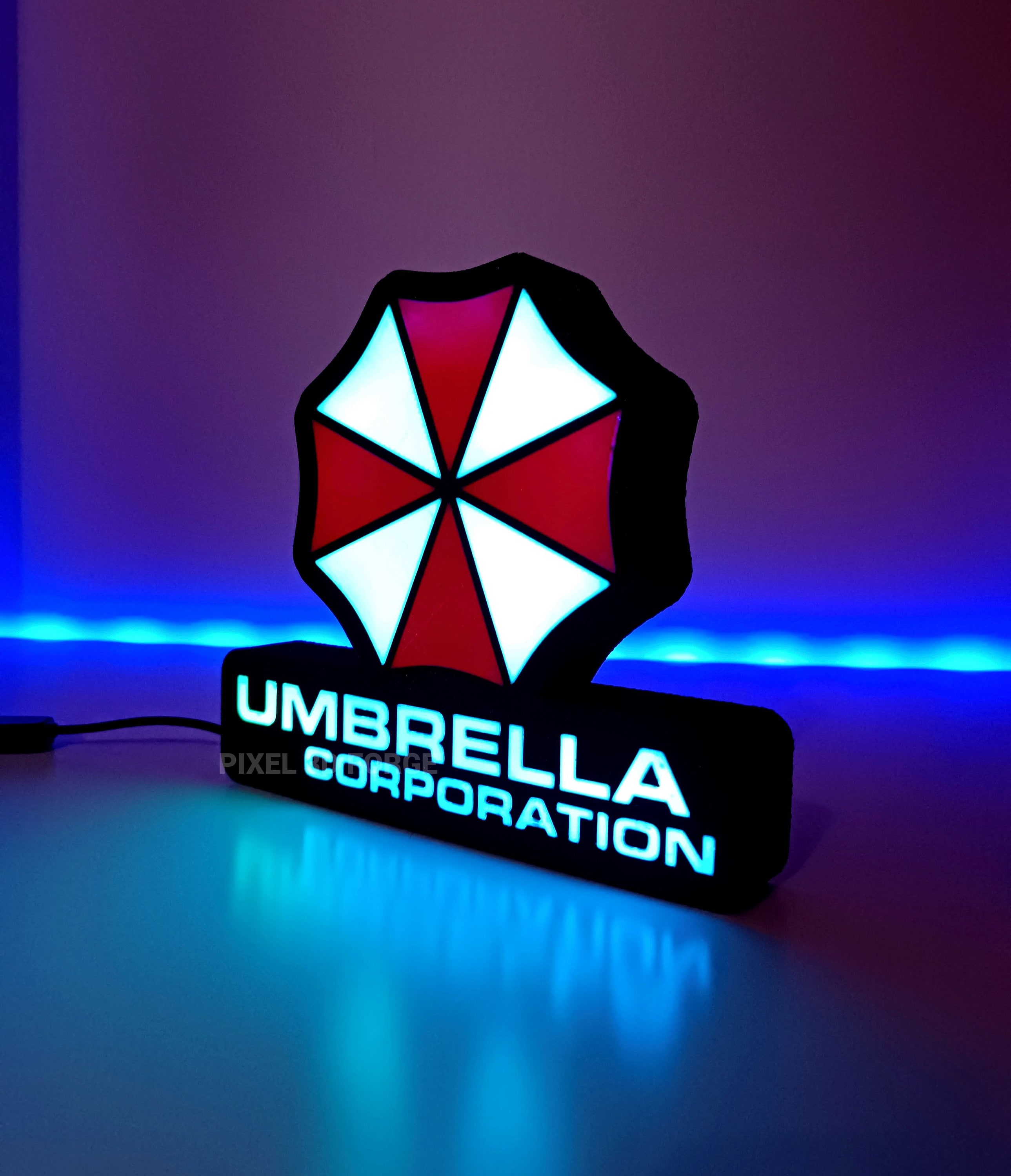Umbrella Corporation RGB LED Lamp, Resident Evil Light Box