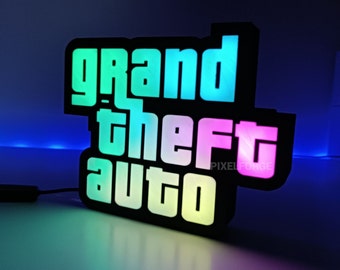 GTA RGB LED Lamp, Grand Theft Auto Light Box