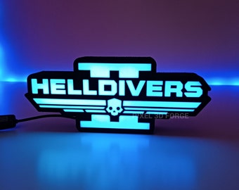 Helldivers 2 RGB LED Lamp, Helldivers 2 Light Box