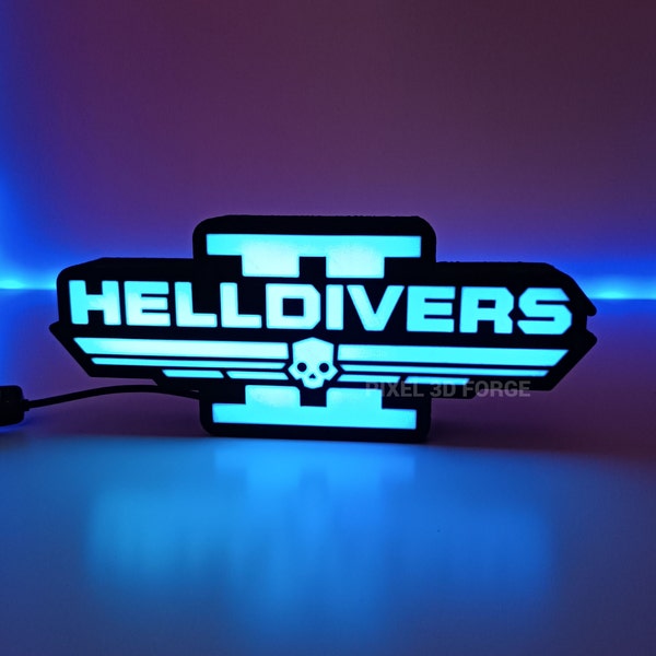 Helldivers 2 RGB LED Lamp, Helldivers 2 Light Box