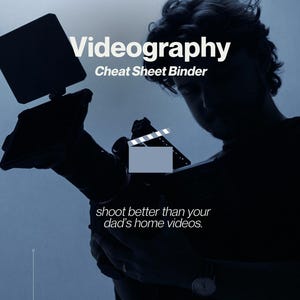 Videography Cheat Sheet | Spiral Bound | Camera Settings Book | Gift For Videographers