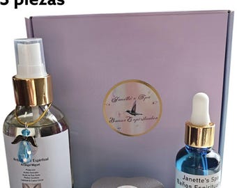 Set de Regalo con Vela del Arcángel Miguel, Ambientador Espiritual y Aceite Espiritual