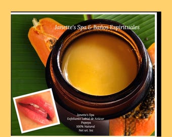 Exfoliante Labial de Papaya, Elimina las Células Muertas y Suaviza los Labios
