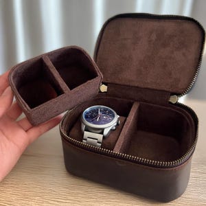Leather Watch & Jewellery Travel Case – Luxurious Storage for Watches, Accessories, Watch travel kit, Portable Watch Box