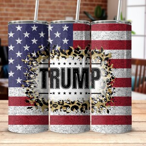 Trump Tumbler: American Flag 20oz Insulated Travel Mug