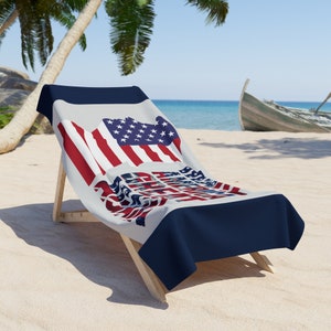 Trump USA Flag Beach Towel: Patriotic Republican Gift