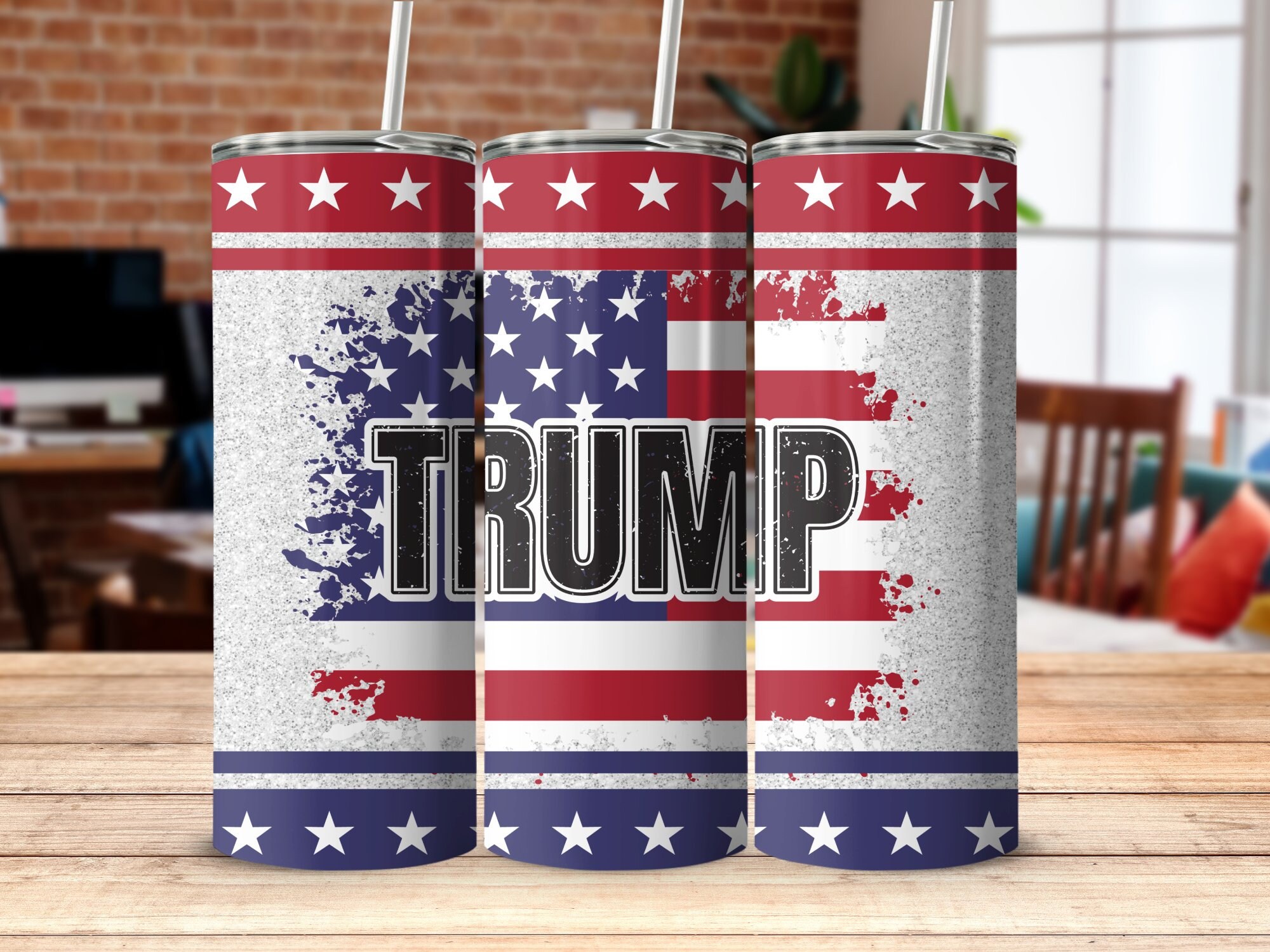 Trump 2024 Tumbler: American Flag Insulated Cup
