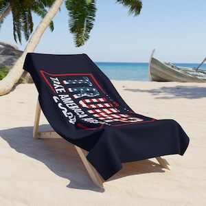 Trump 2024 Beach Towel: Patriotic USA Flag, Republican Gift