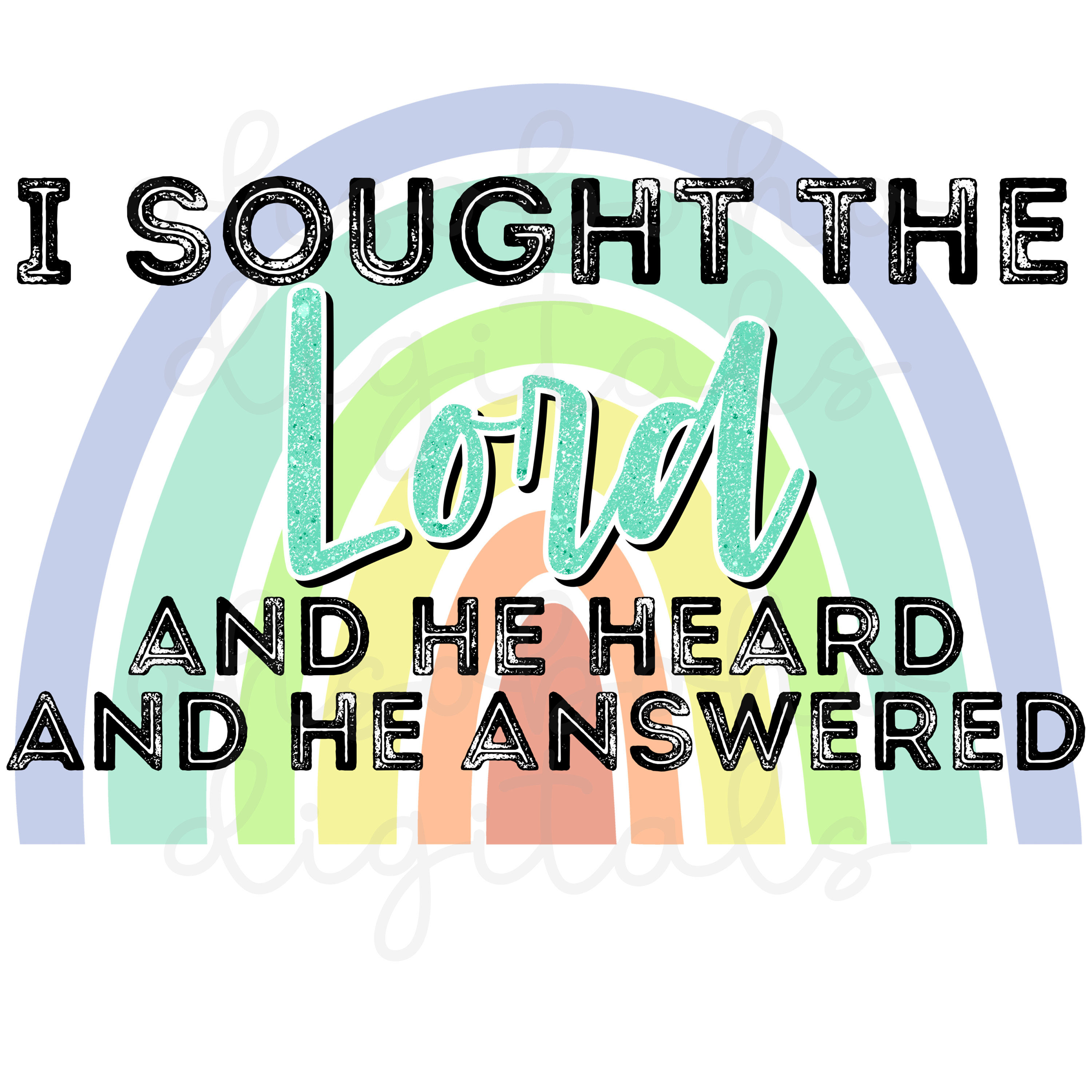 I Sought the Lord Png, I Trust in God Png, Christian Png, Design for ...