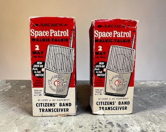 Vintage Set of 2 Archer Space Patrol Walkie Talkies from Radio Shack