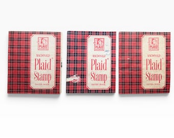 Vintage Macdonald geruite Stamp Saver Books - set van 3
