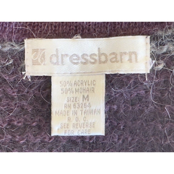 Vintage Dress Barn Mohair Blend Purple Gray Butto… - image 8