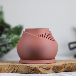 Modern 3D-Printed Planter, Minimal, Elegant & Eco-Friendly Home Decor, 4 5 6 7 Inch Planter with Drainage, Perfect Gift Planter Lovers