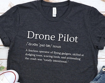 Drohnenpilot definiert, Drohnenrennsport-Shirt, Drohnenpilot-Shirt, Unisex-Drohnen-Shirt, Drohnenpilot, Drohnen-Team, RC-Drohne, lustiges Drohnen-Shirt