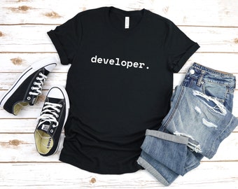 developer Programmer T-Shirt, Code Developer Shirt, Tech Support Tee, Programmer Gifts, Funny It Support Tee, Computer Nerd Tee