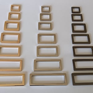 Rectangular Think Flat Metal Rings & Belt Adjusters | For Bags Leather Webbing | 12mm 15mm 20mm 25mm 32mm 38mm 50mm | Gold Gun Black Silver