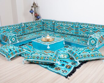 Indoor Floor Cushion, L Shaped Arabic Majlis, Corner Couch Set, Arabic Sofa Set, Oriental Diwan, Modular Floor Couches, Ethnic Benches