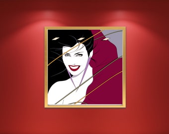 Pop Art Patrick Nagel concert poster Iconic Prints