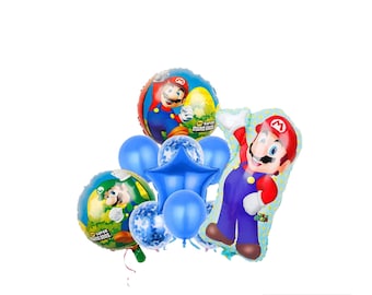 Set de globos de 10 piezas de Super Mario Brothers