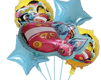 Juego de globos de 5 piezas de LiLo Stitch