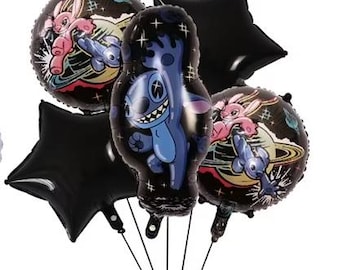 Juego de globos de 5 piezas de LiLo Stitch