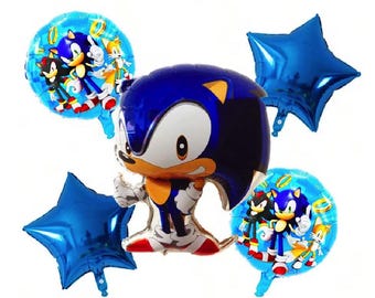 Set de globos de 5 piezas de Sonic Hedgehog