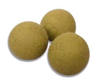 Handgemaakte 100% natuurlijke Nieuw-Zeelandse schapenwol waskaki groene kleur drogerballen - geen pluisjes - verpakking van 6 - herbruikbare natuurlijke wasverzachter