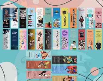 31 Anime Bookmarks Templates Canva Editable