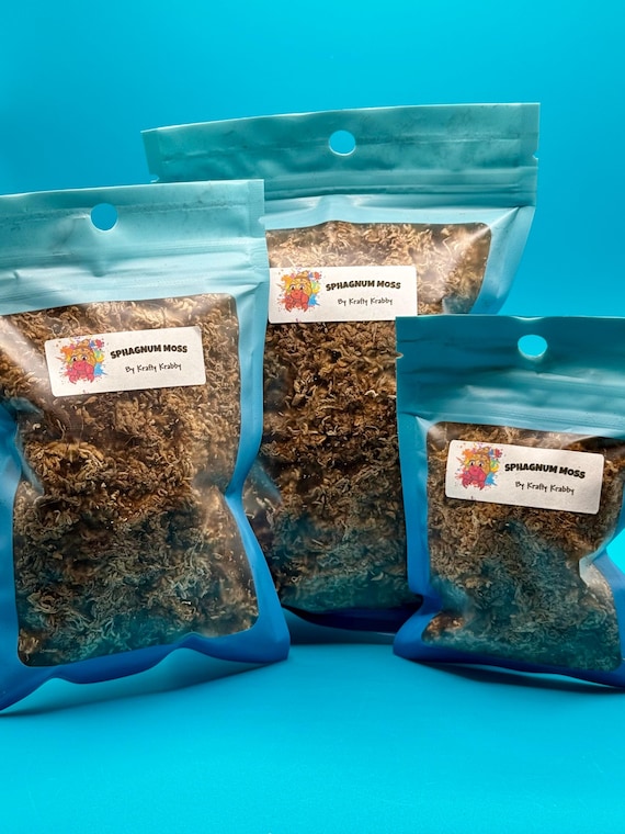 Sphagnum Moss – Natural Substrate & Humidity Control for Hermit Crabs, Isopods and Bioactive Enclosures