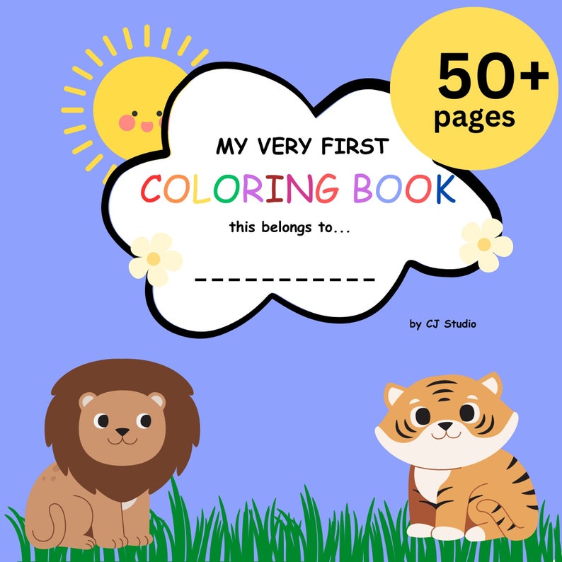 Coloring Book 50 Coloring Pages for Kids Coloring Books Preschool Coloring Book Coloring Book