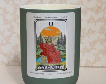 The Empress Tarot Candle | Earthy, Taurus, Feminine Energy, Fertility, Creativity