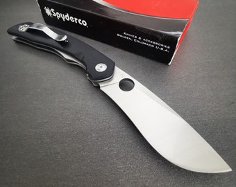 Cuchillo SPYDERCO Navaja de bolsillo - D2, Cuchillo turístico, Cuchillo de camping, Cuchillo de caza, Militar, Ejército, Cuchillo plegable, Cuchillo Lockback, Cuchillos