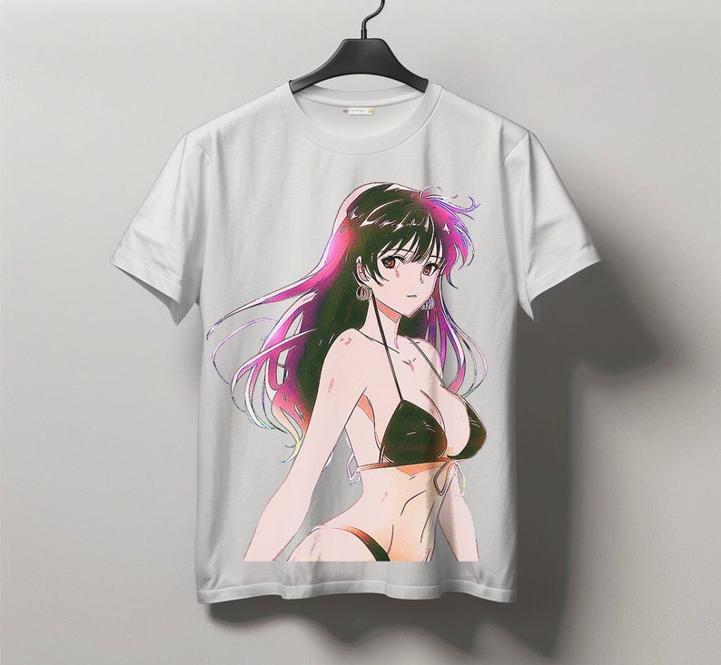 90 S Anime Girl Bikini T Shirt Pastel Goth Harajuku Street Wear Alt T